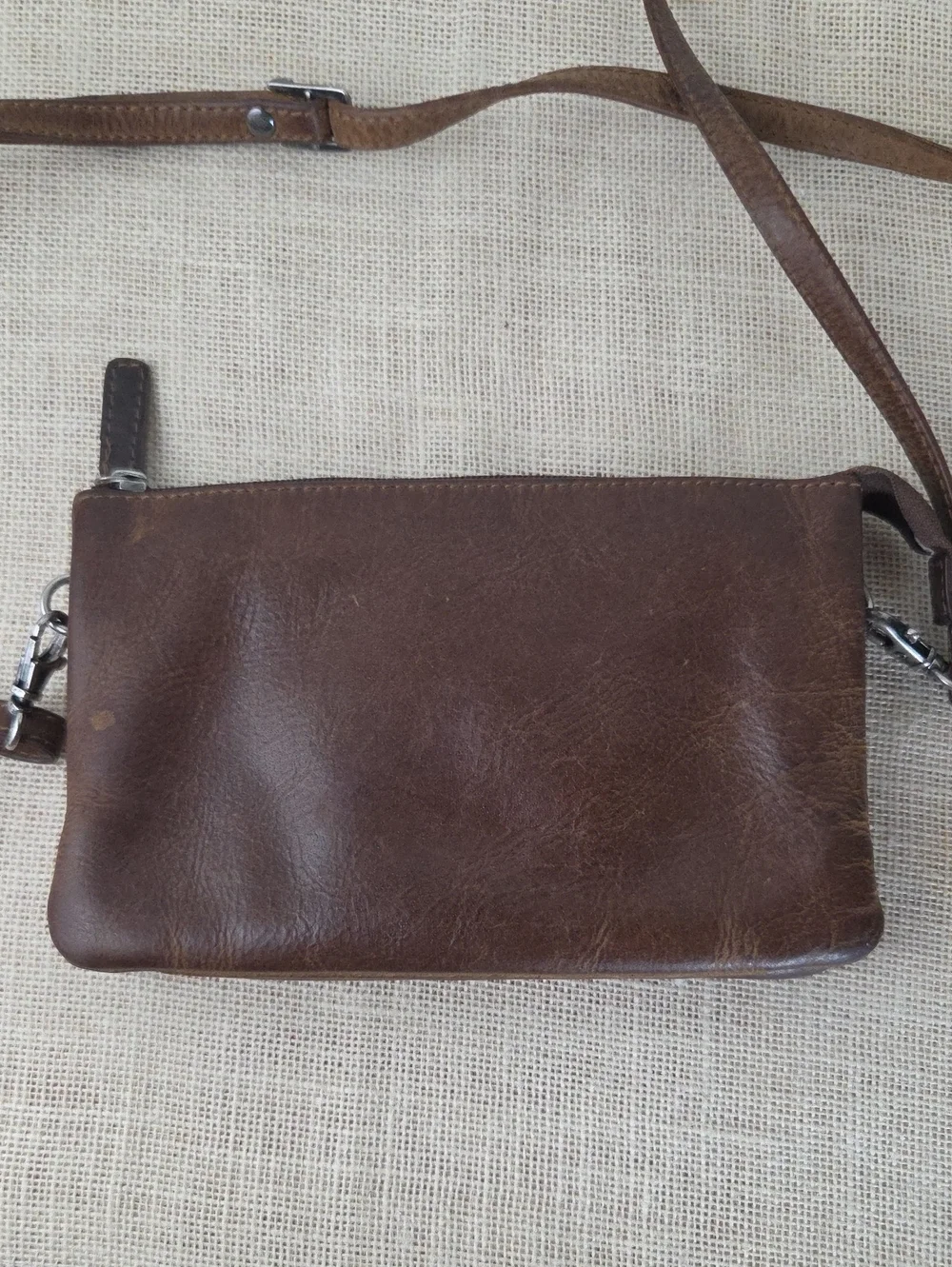 Adrian Klis Bison Leather Handcrafted Artisan Organizer Crossbody Bag